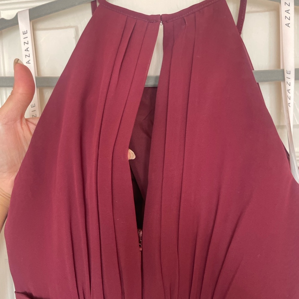 Azazie Bridesmaids Dress in Cabernet Wine Burgundy - Picture 8 of 9